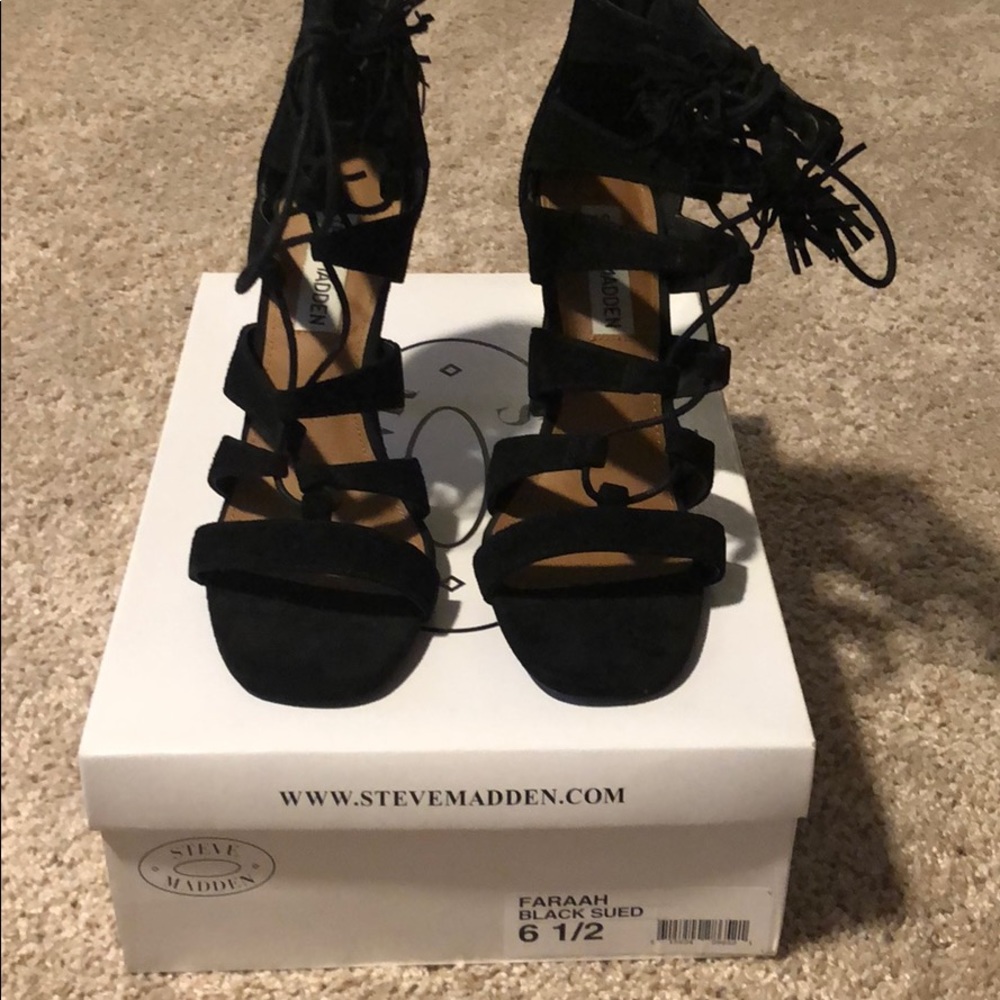 Steve Madden High heel sandals 6.5 black suede